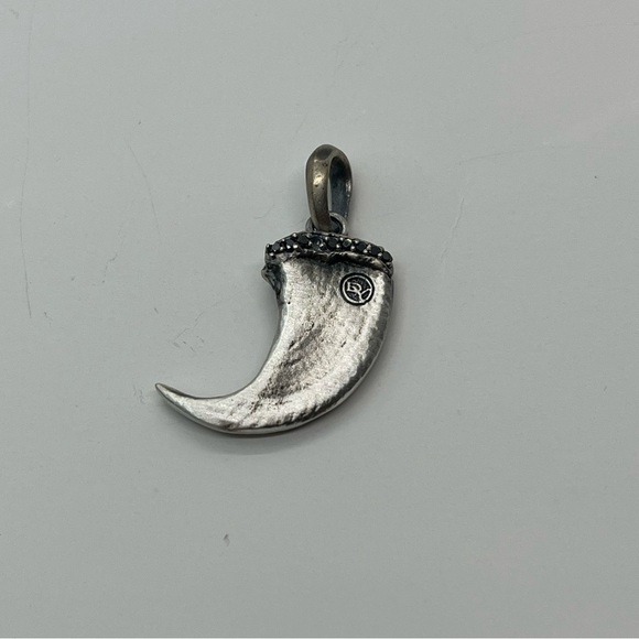 David Yurman Other - David Yurman Sterling Silver Bear Claw Tooth Pendant with Black Diamonds